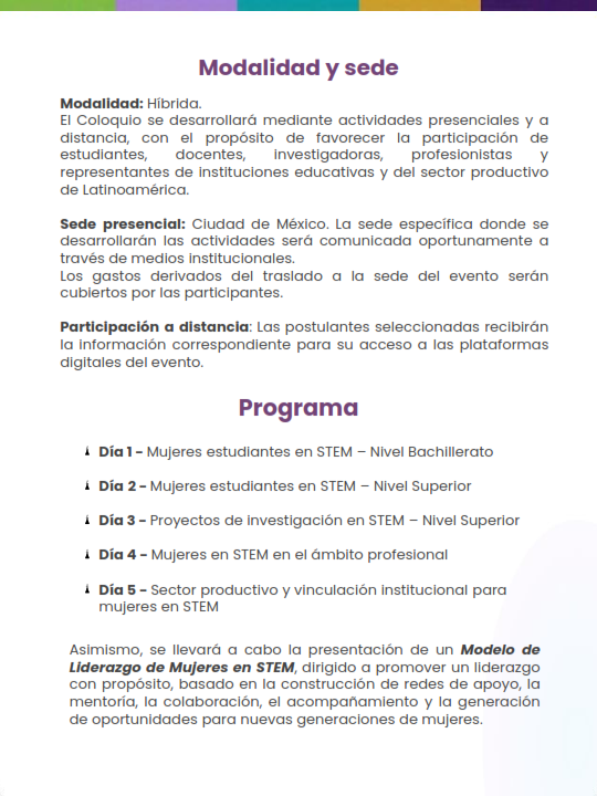 Modalidad y sede